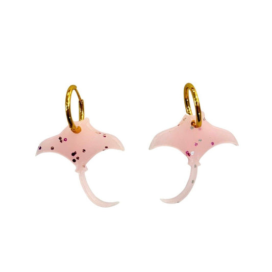 Pendientes manta rayas meta