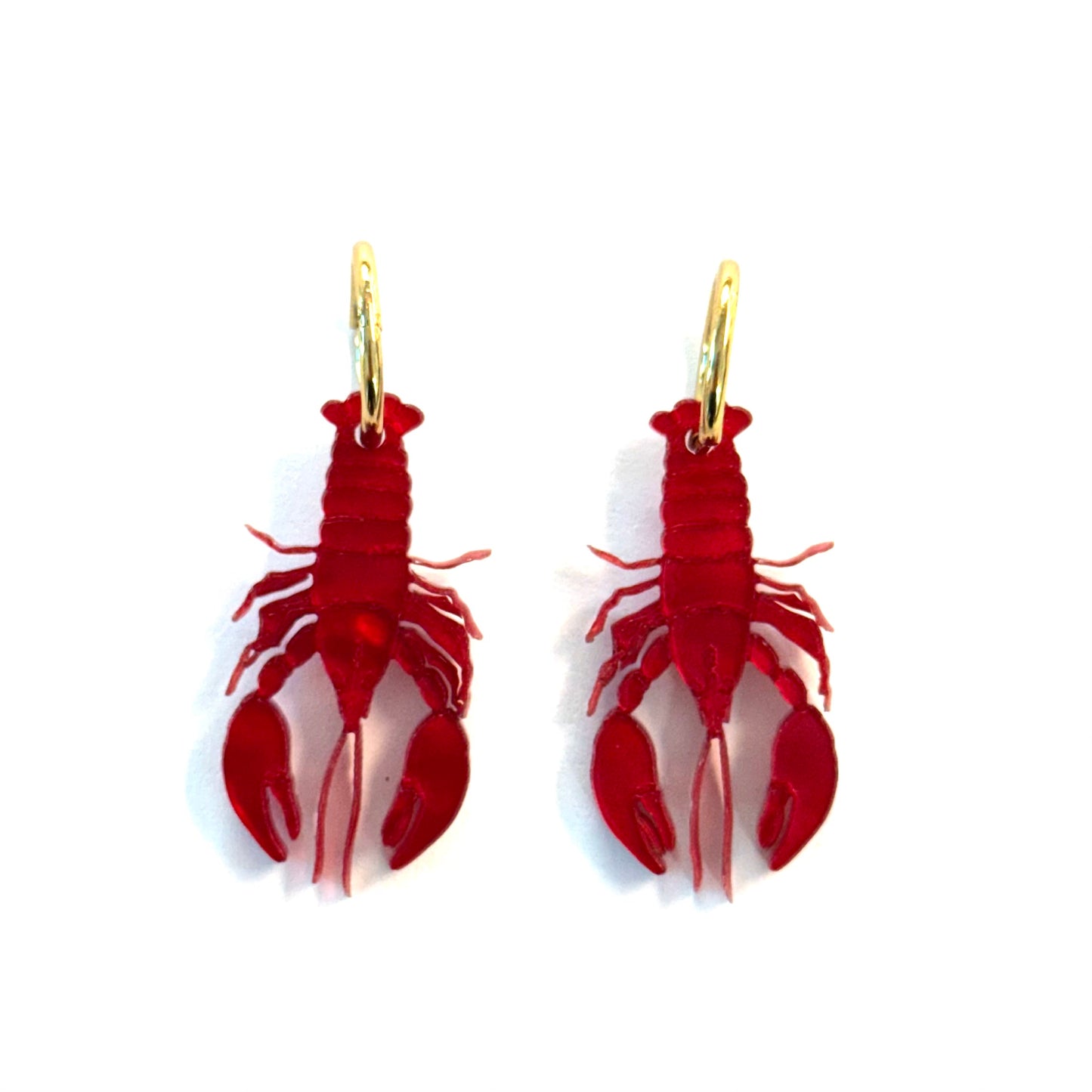 Pendientes langosta metacrilato