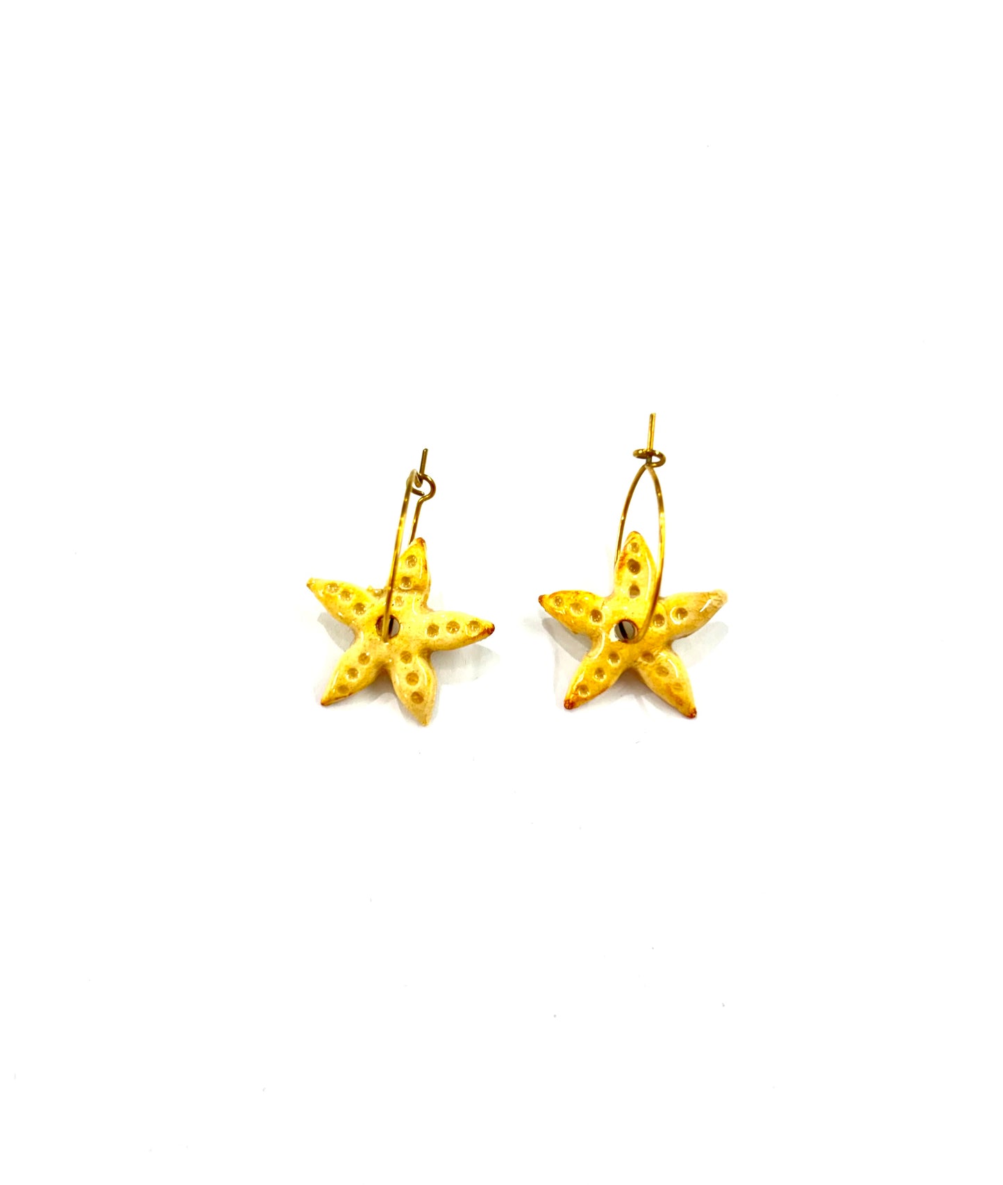 Pendientes mini estrella de mar Cerámica
