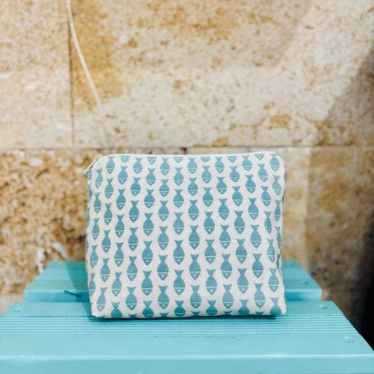 Neceser estampado peces grande