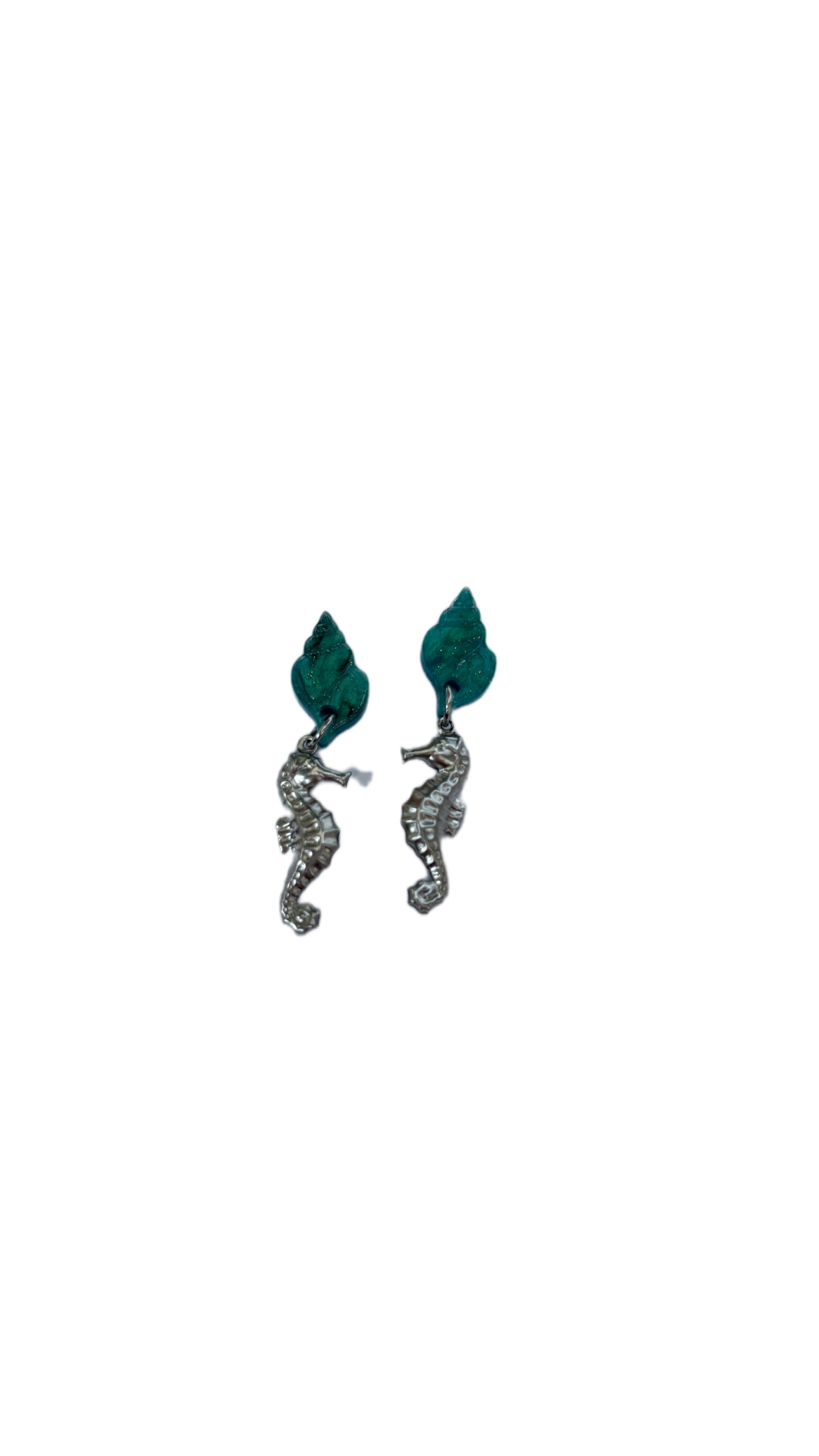 Pendientes Concha Caballitos de Mar meta