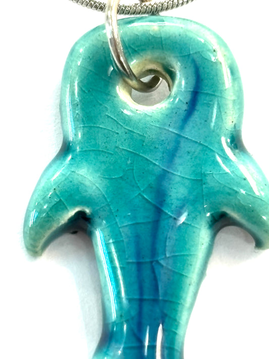 Collar tiburón ballena cerámica