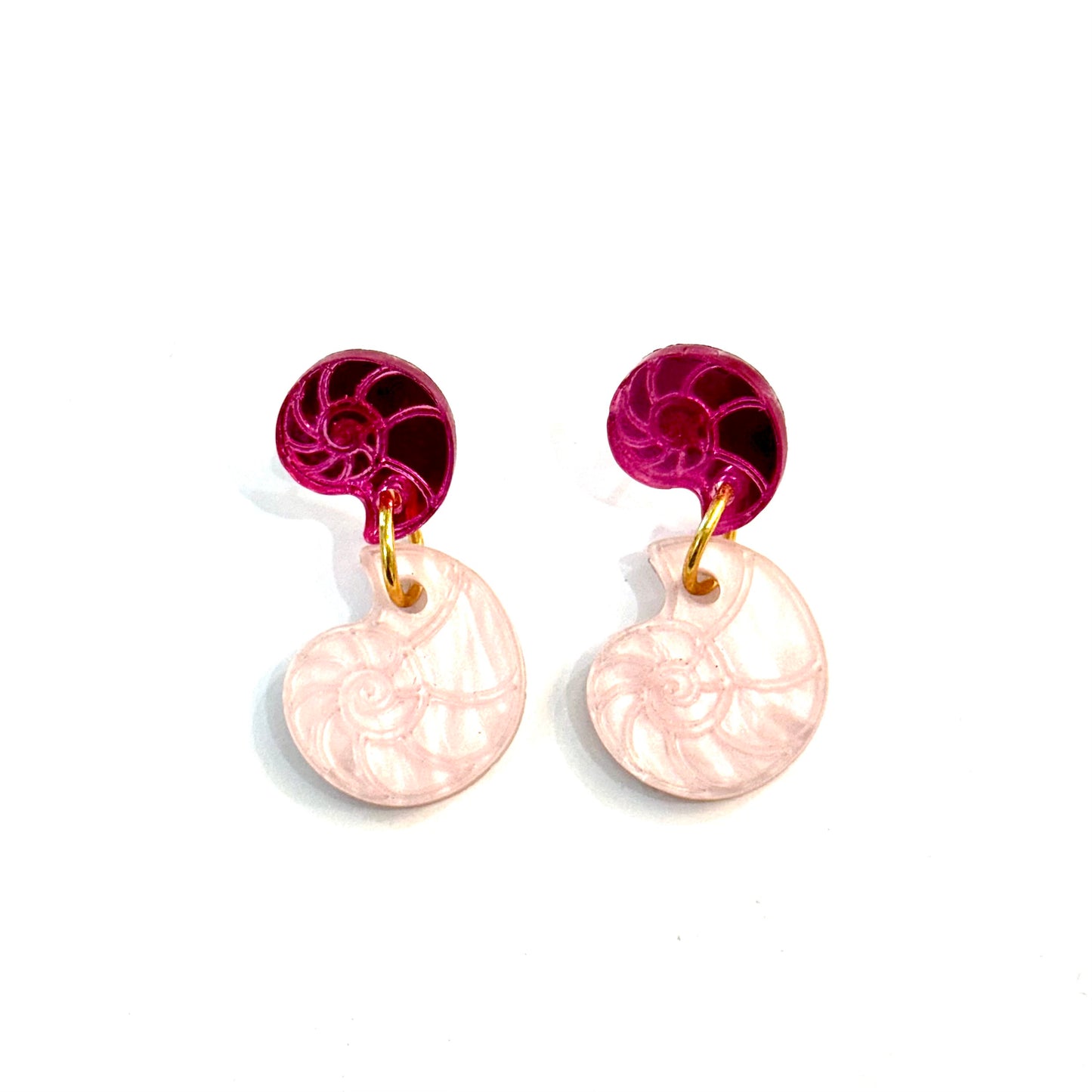 Pendientes doble nautilus