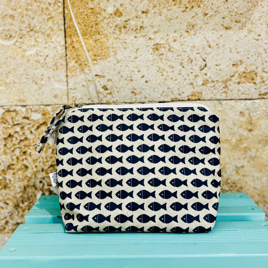 Neceser estampado peces grande