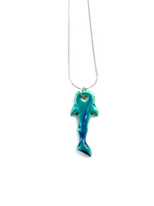 Collar tiburón ballena cerámica