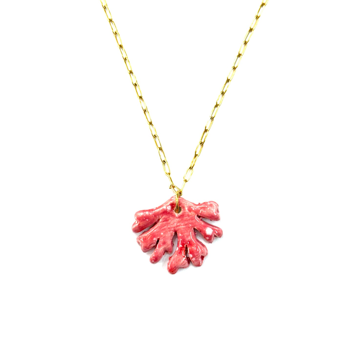Collar coral ceramica