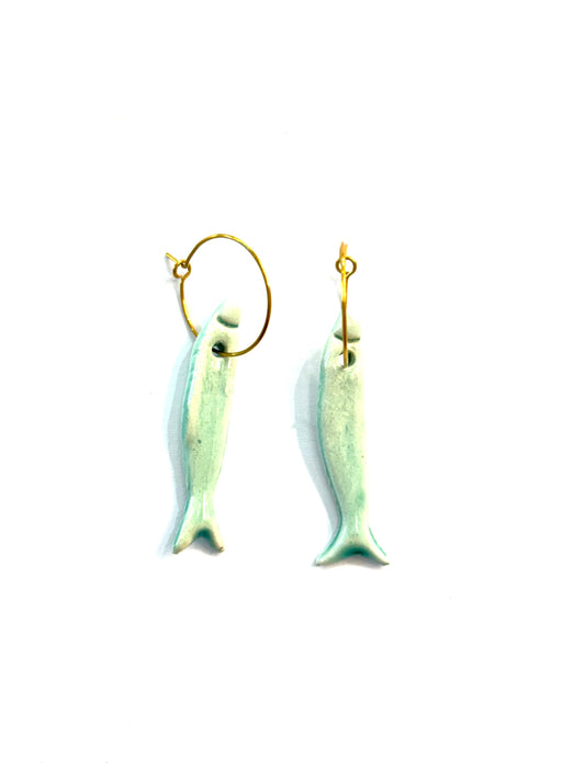 Pendientes peces de sardinas