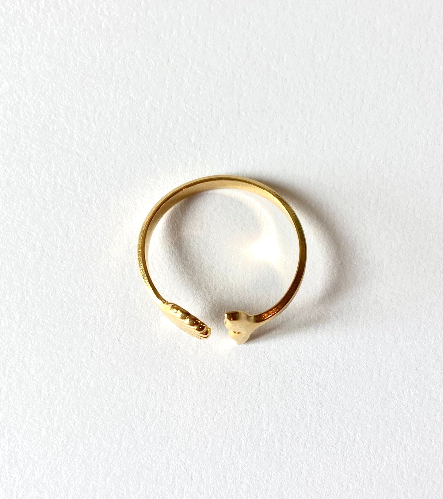 Anillo cola de ballena y concha mini