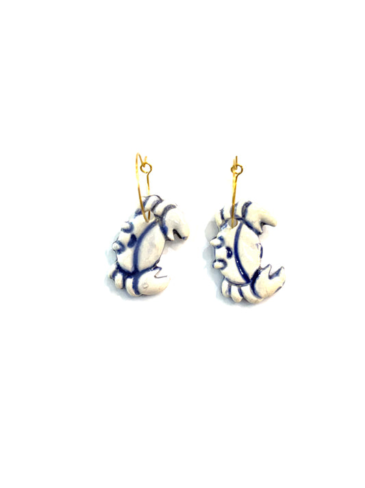 Pendientes de cangrejo cerámica