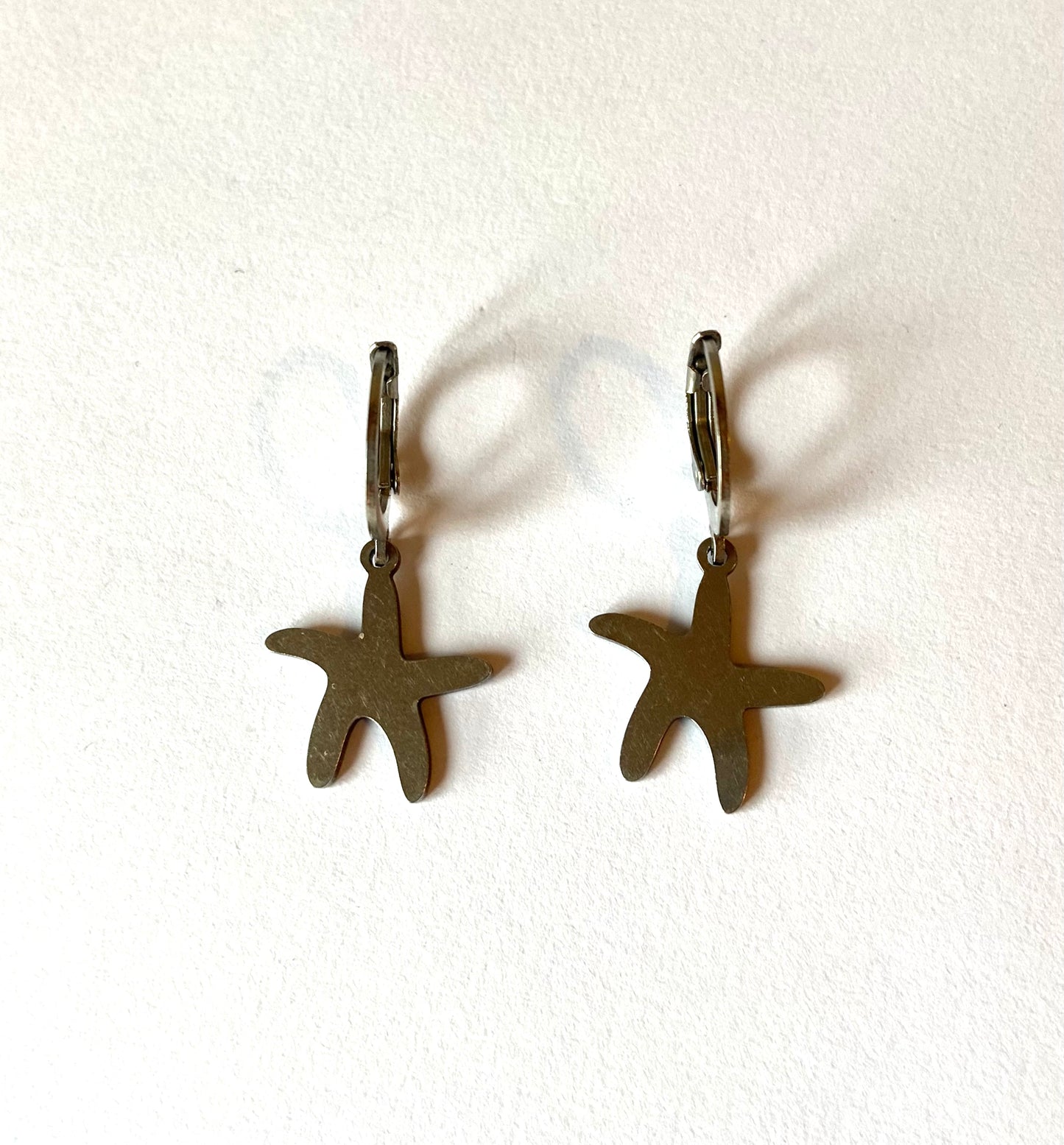Pendientes de Estrella de mar planas