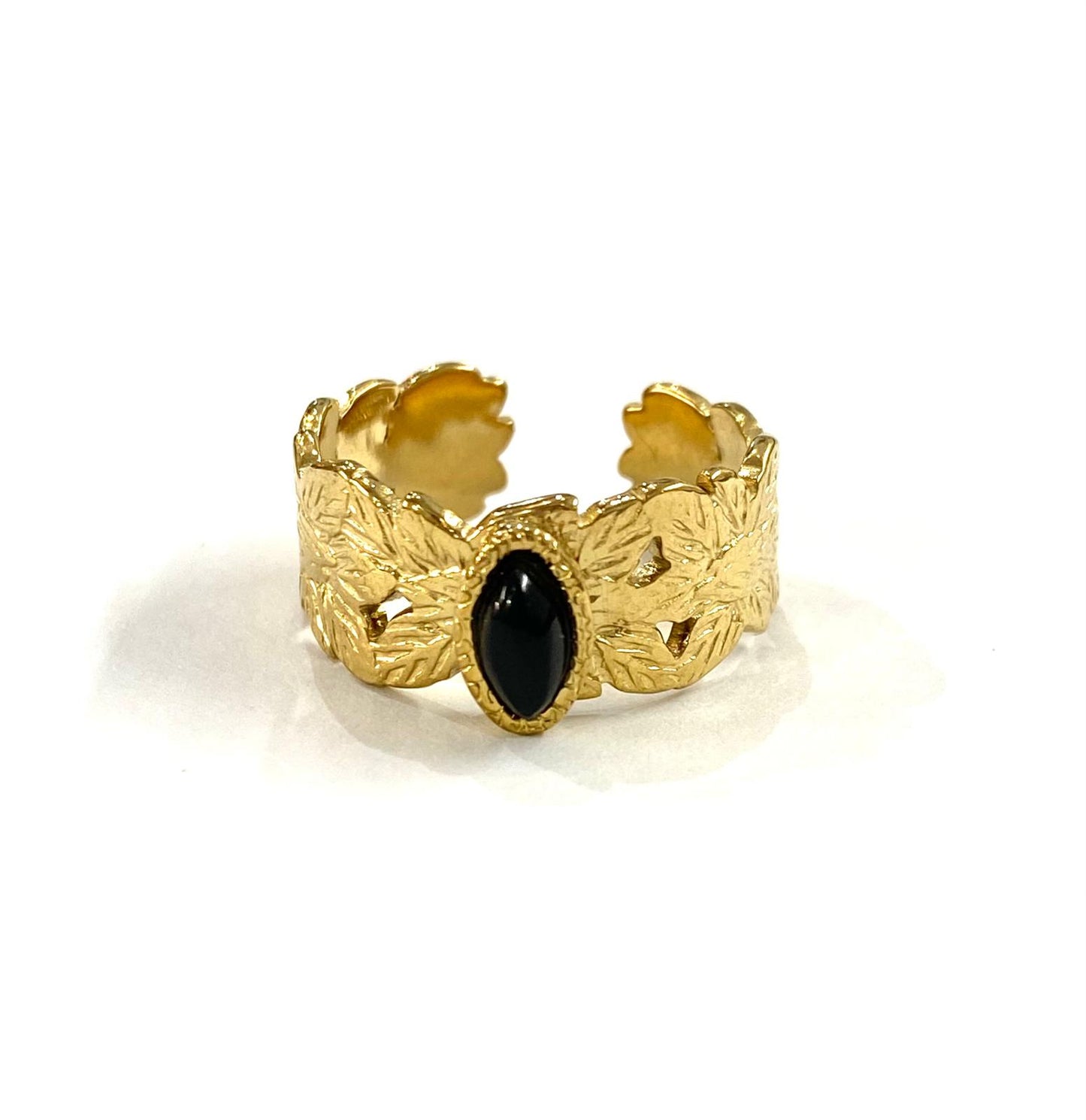 Anillo silueta negra