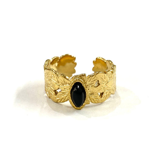 Anillo silueta negra
