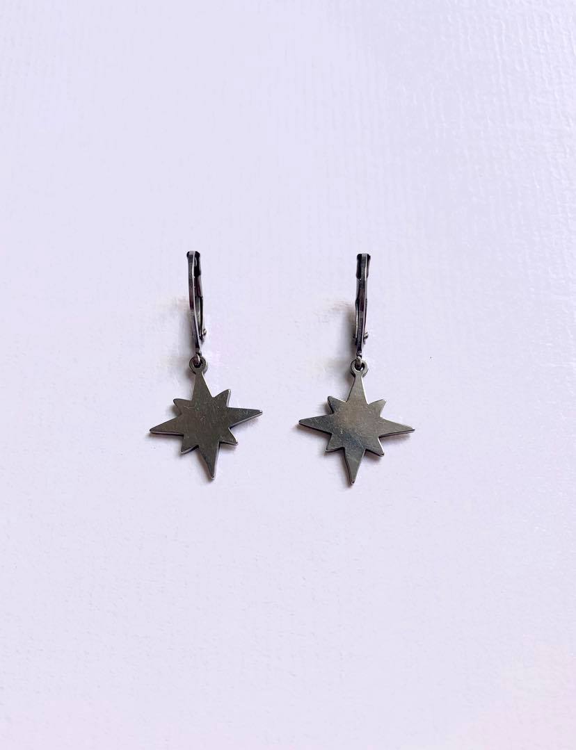 Pendientes Estrellas de 8 Puntas - Lamardebonitojoyas
