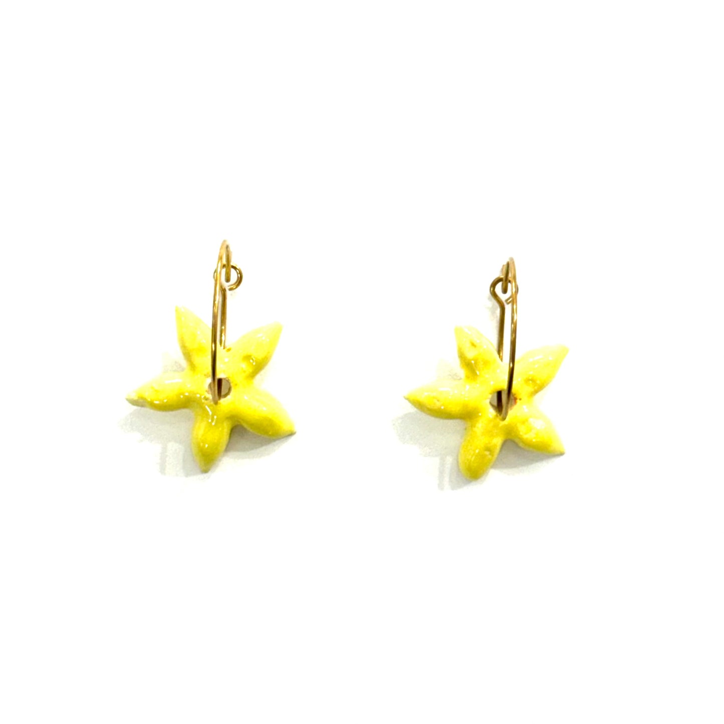Pendientes mini estrella de mar Cerámica | Joyería artesanal en Cádiz