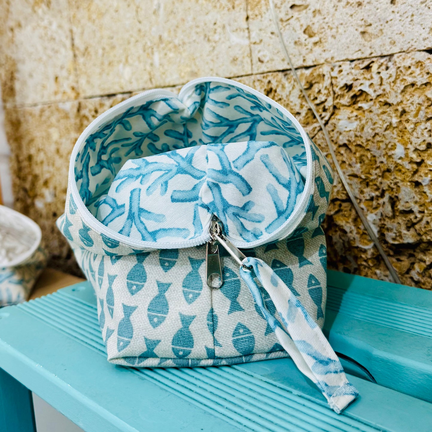 Neceser estampado peces grande