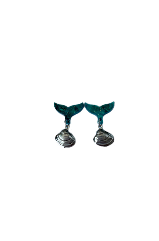 Pendientes mini ballenas coquinas