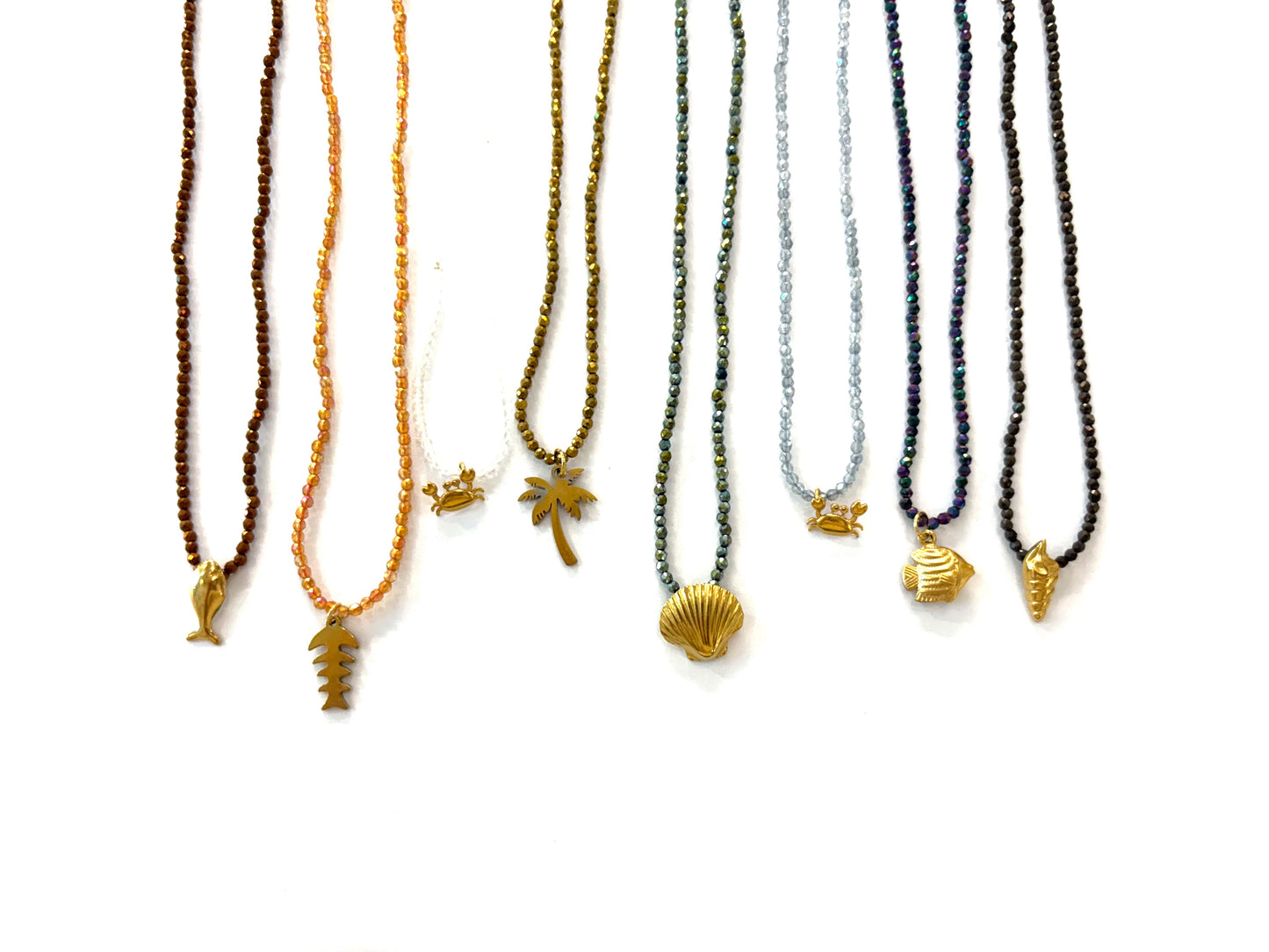 Collar Cristal  Dorado