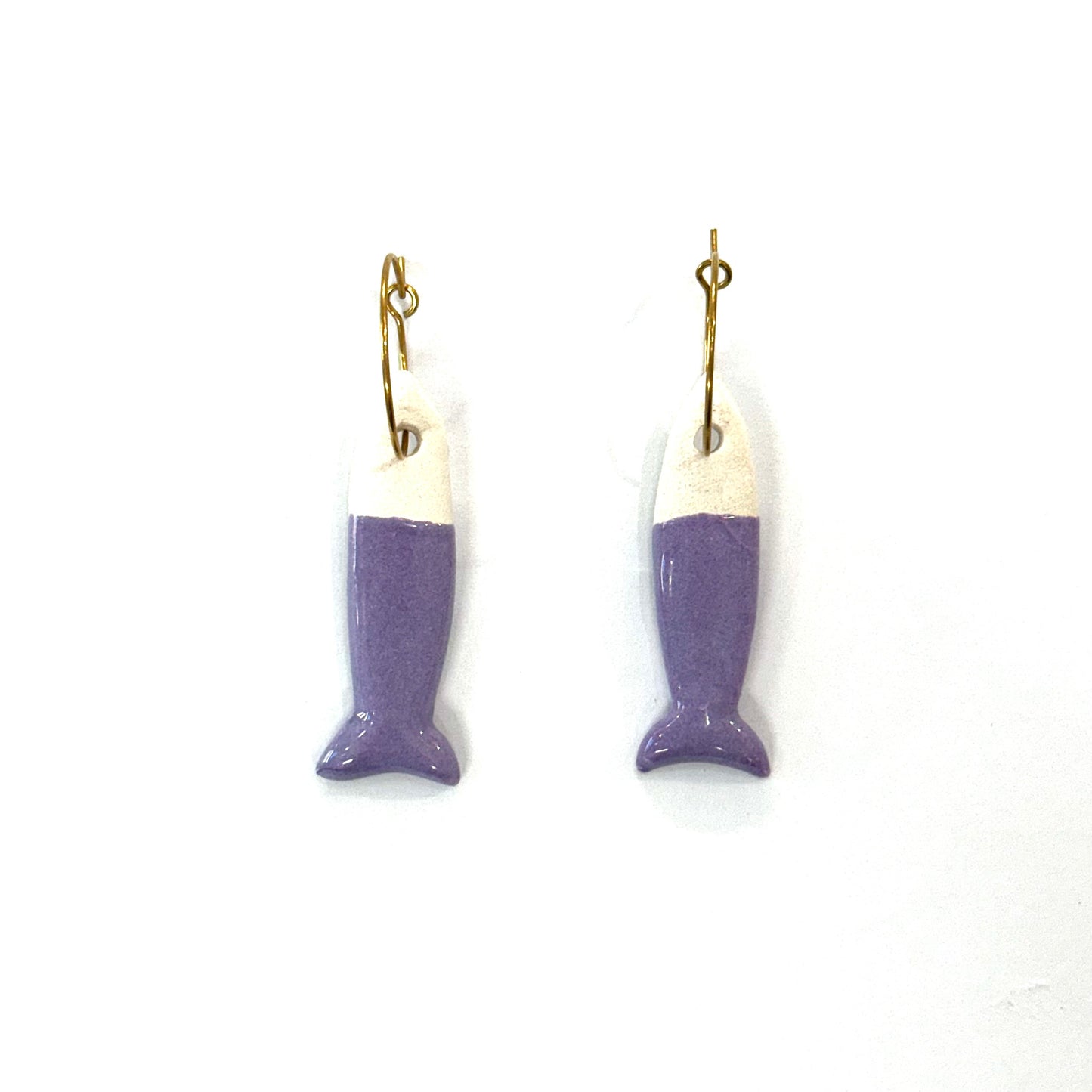 Pendientes pez cerámico