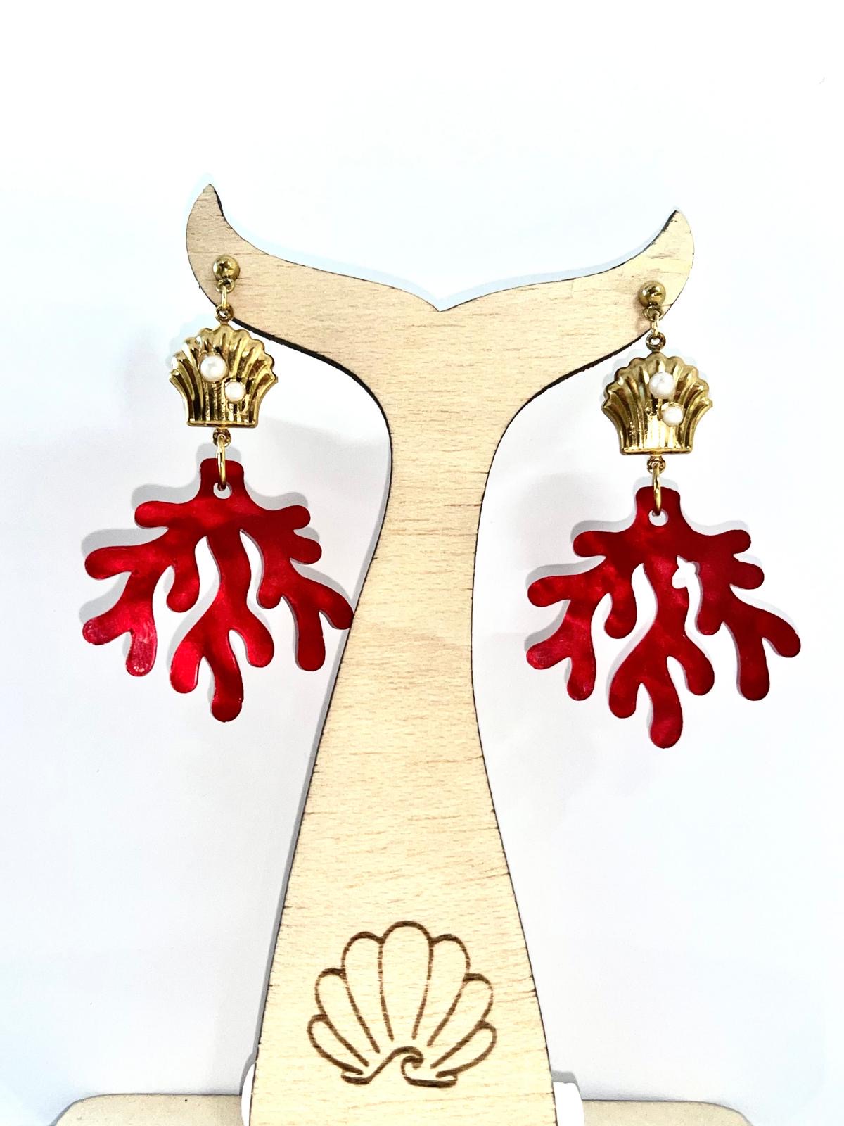 Pendientes coral mix meta
