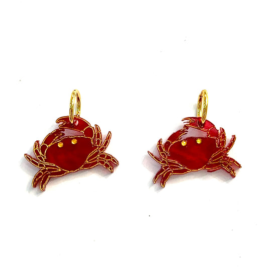 Pendientes cangrejo meta