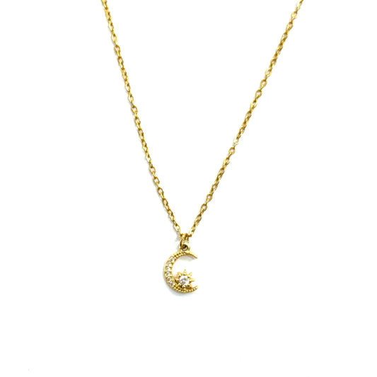 Collar mini luna y estrella