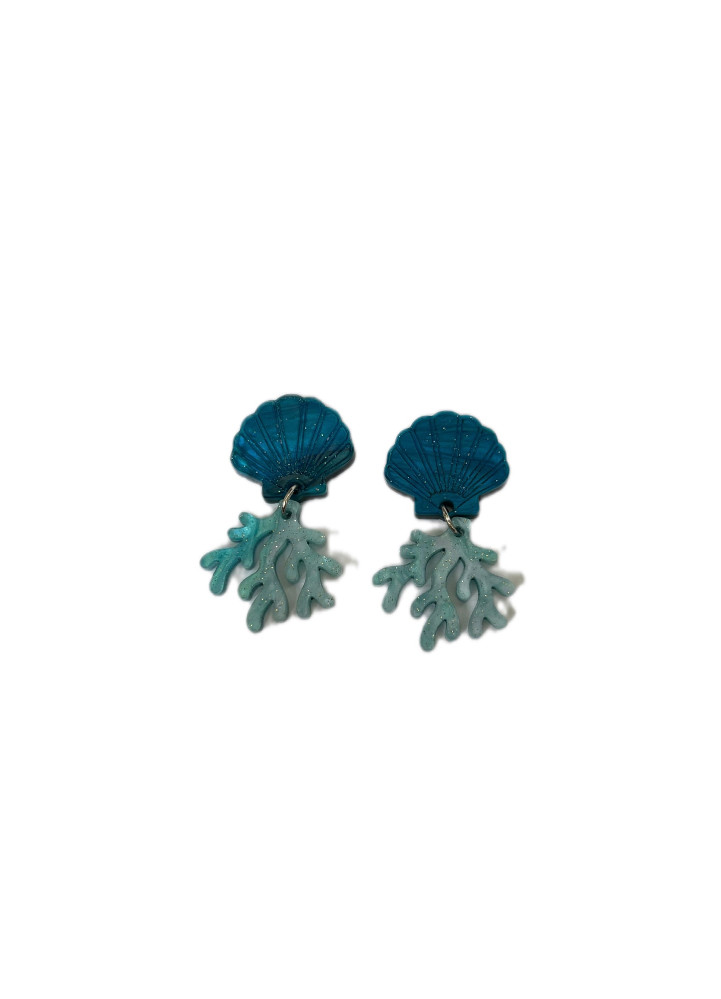 Pendientes Concha Coral mini
