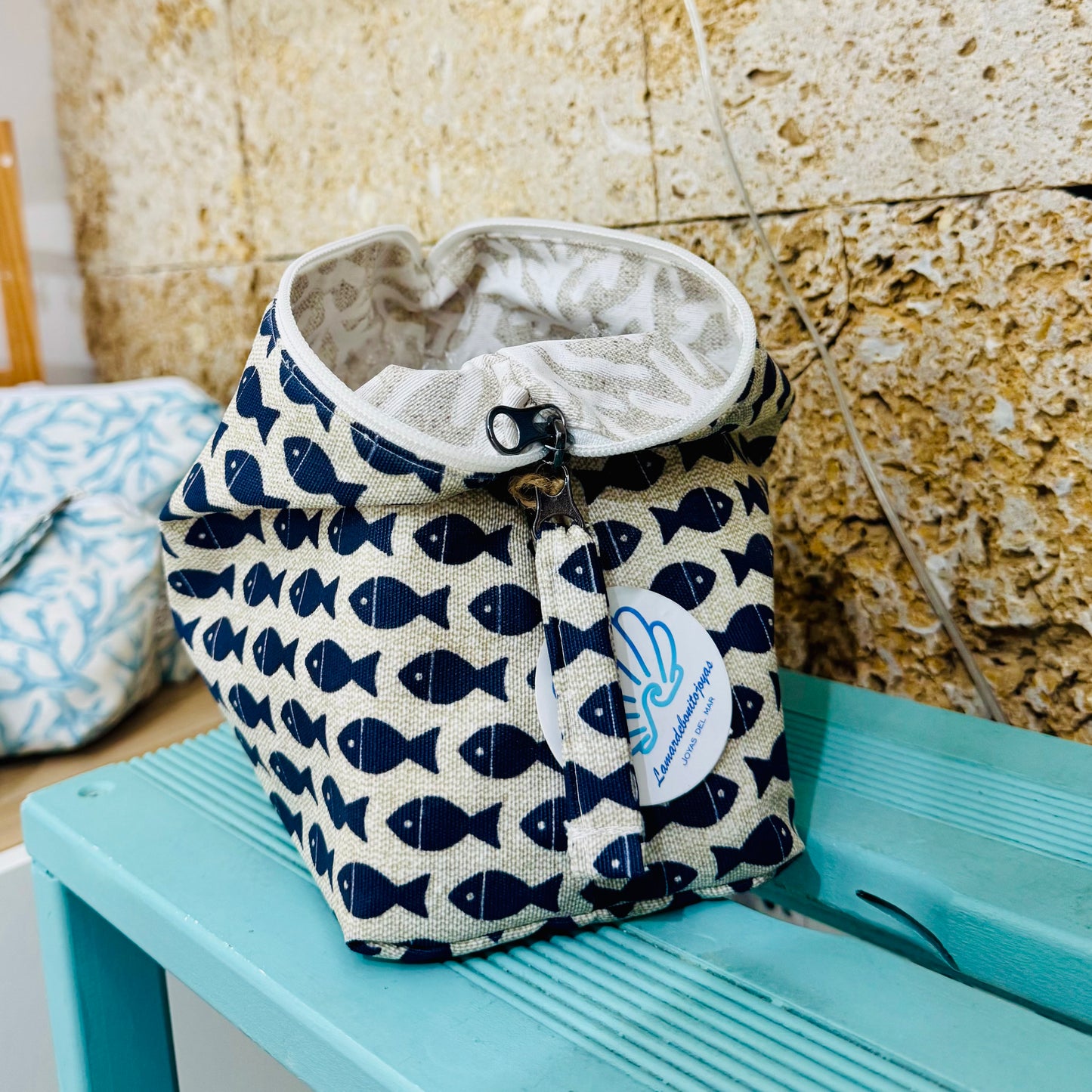Neceser estampado peces grande