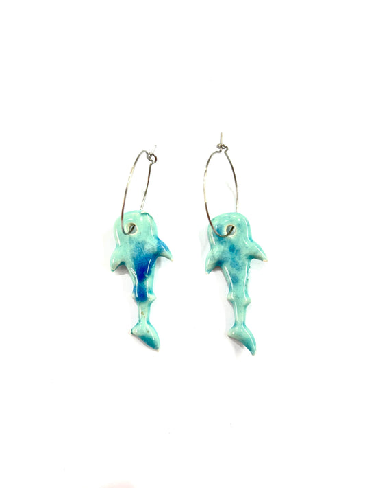 Pendientes tiburón ballena