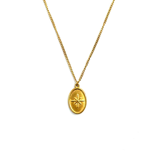 Medalla ovalada estrella
