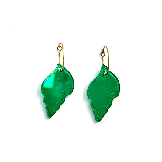 Pendientes Caracola alargada