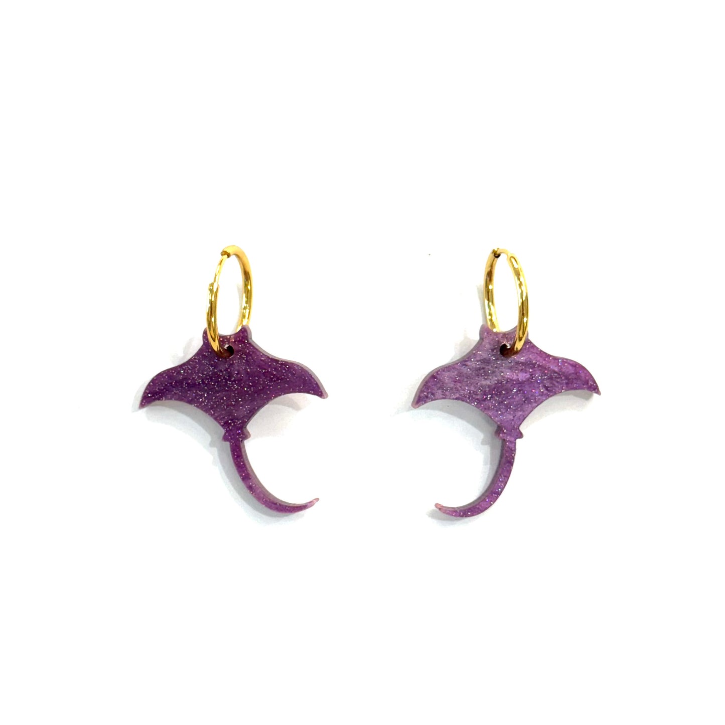 Pendientes manta rayas meta
