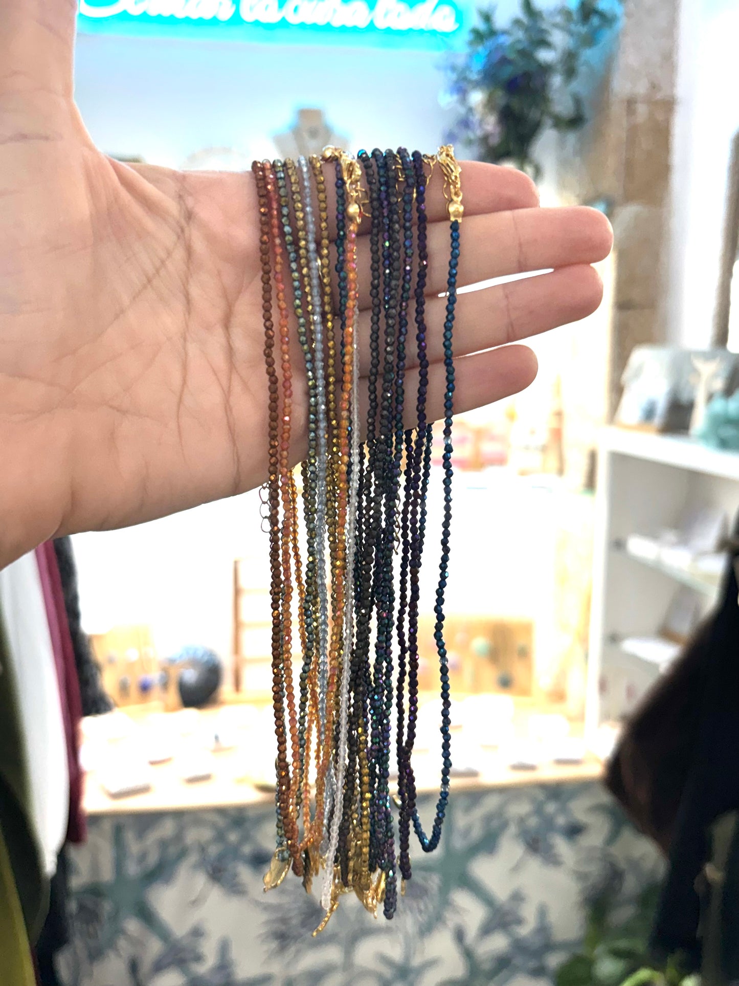 Collar Cristal  Dorado