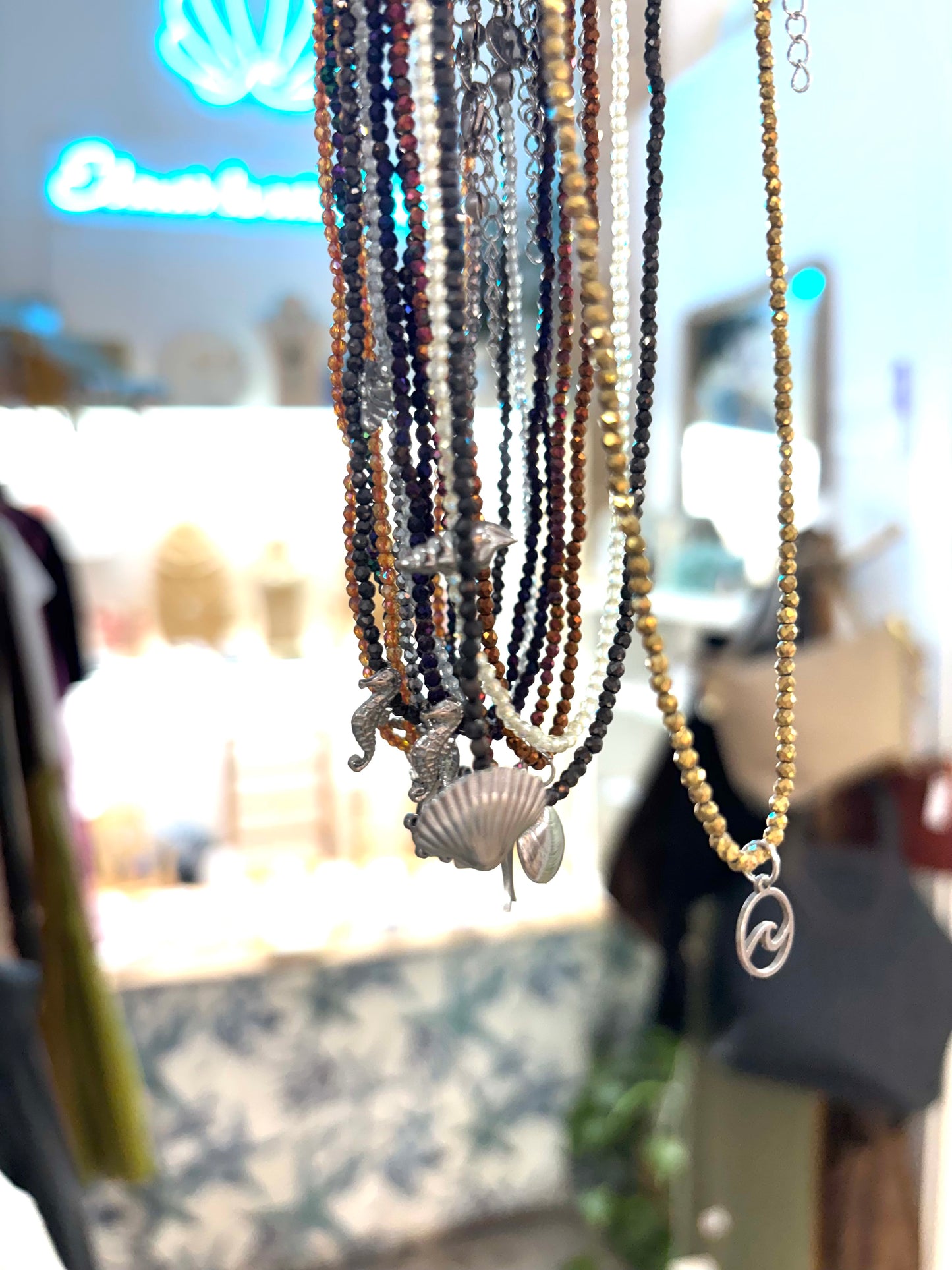 Collar cristal Plateado