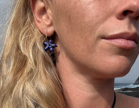 Pendientes mini estrella de mar Cerámica