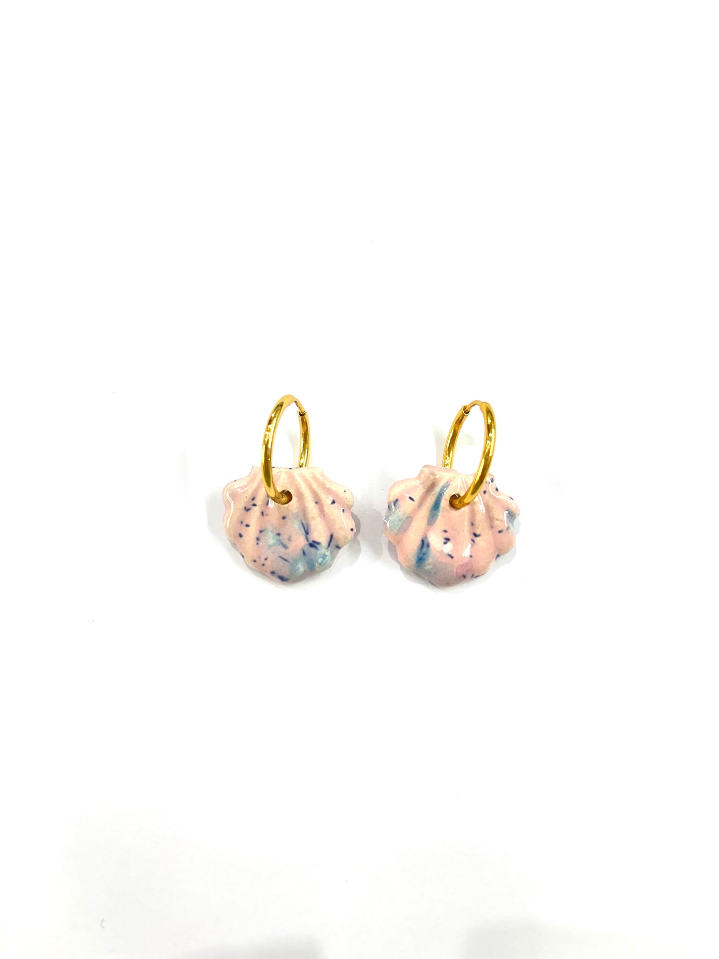 Pendientes Mini conchas cerámica