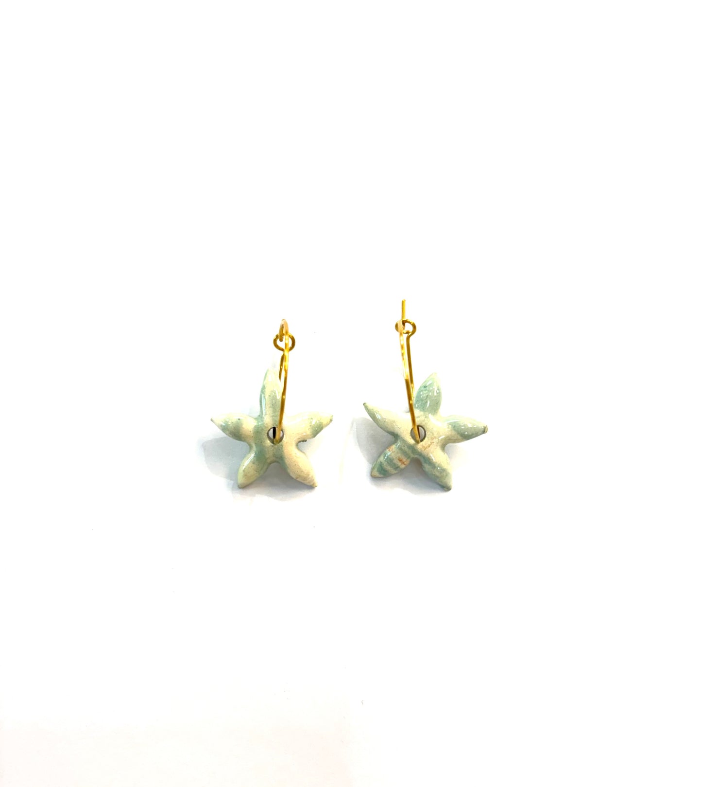 Pendientes mini estrella de mar Cerámica