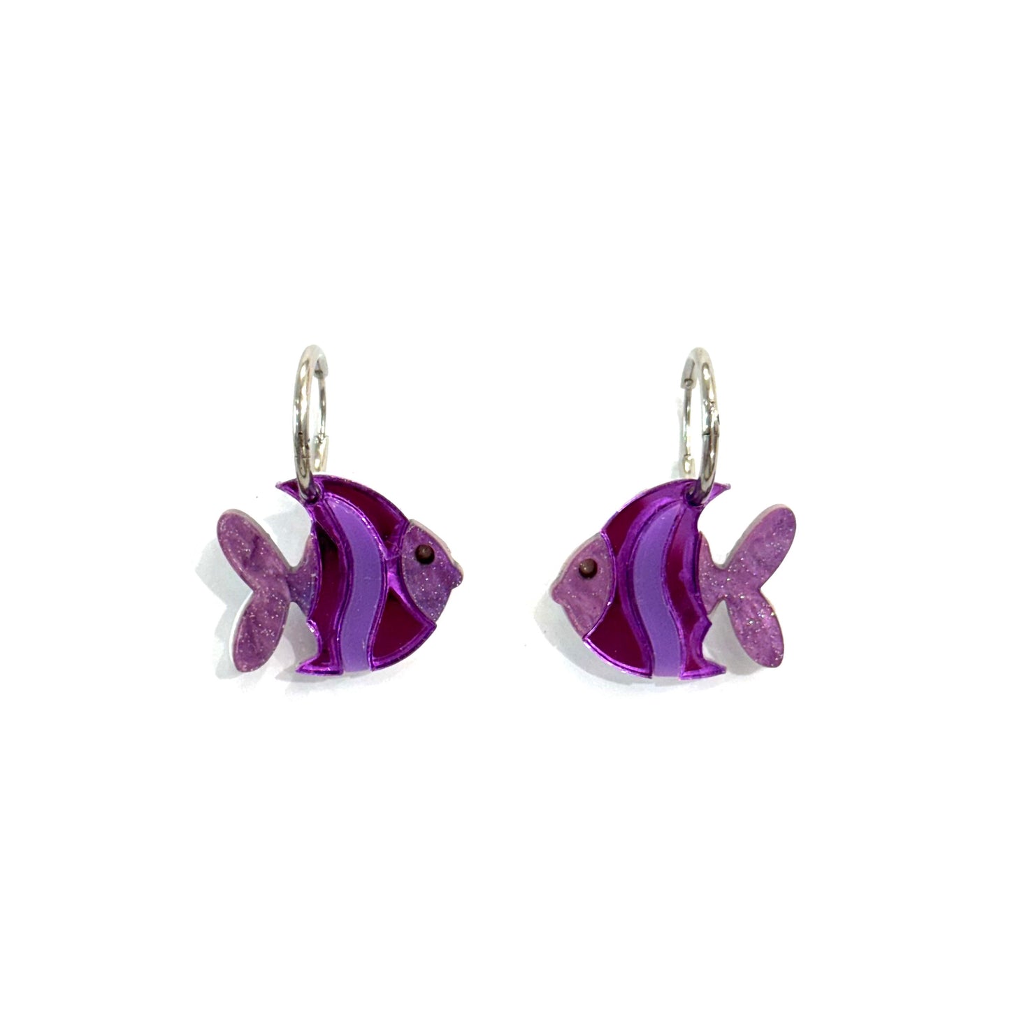 Pendientes de pez mini meta