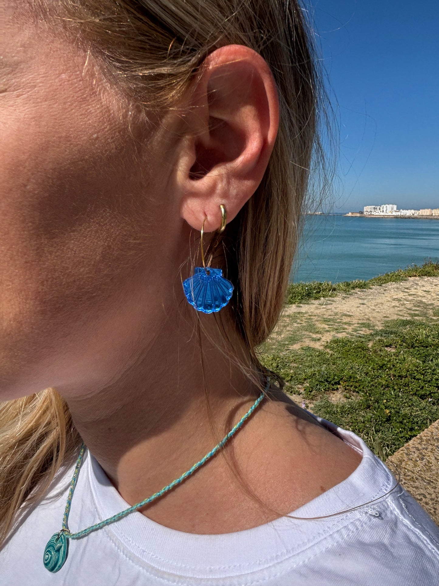 Pendientes concha mini meta
