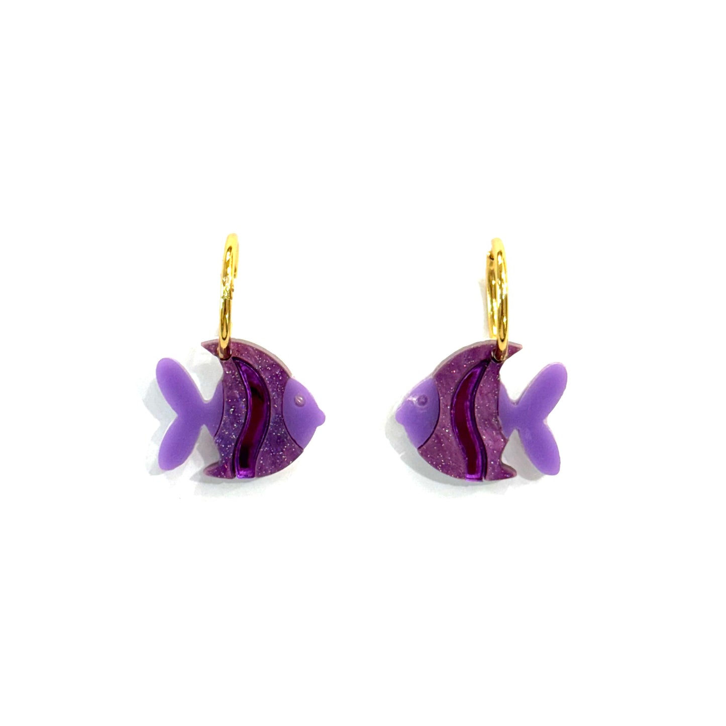 Pendientes de pez mini meta