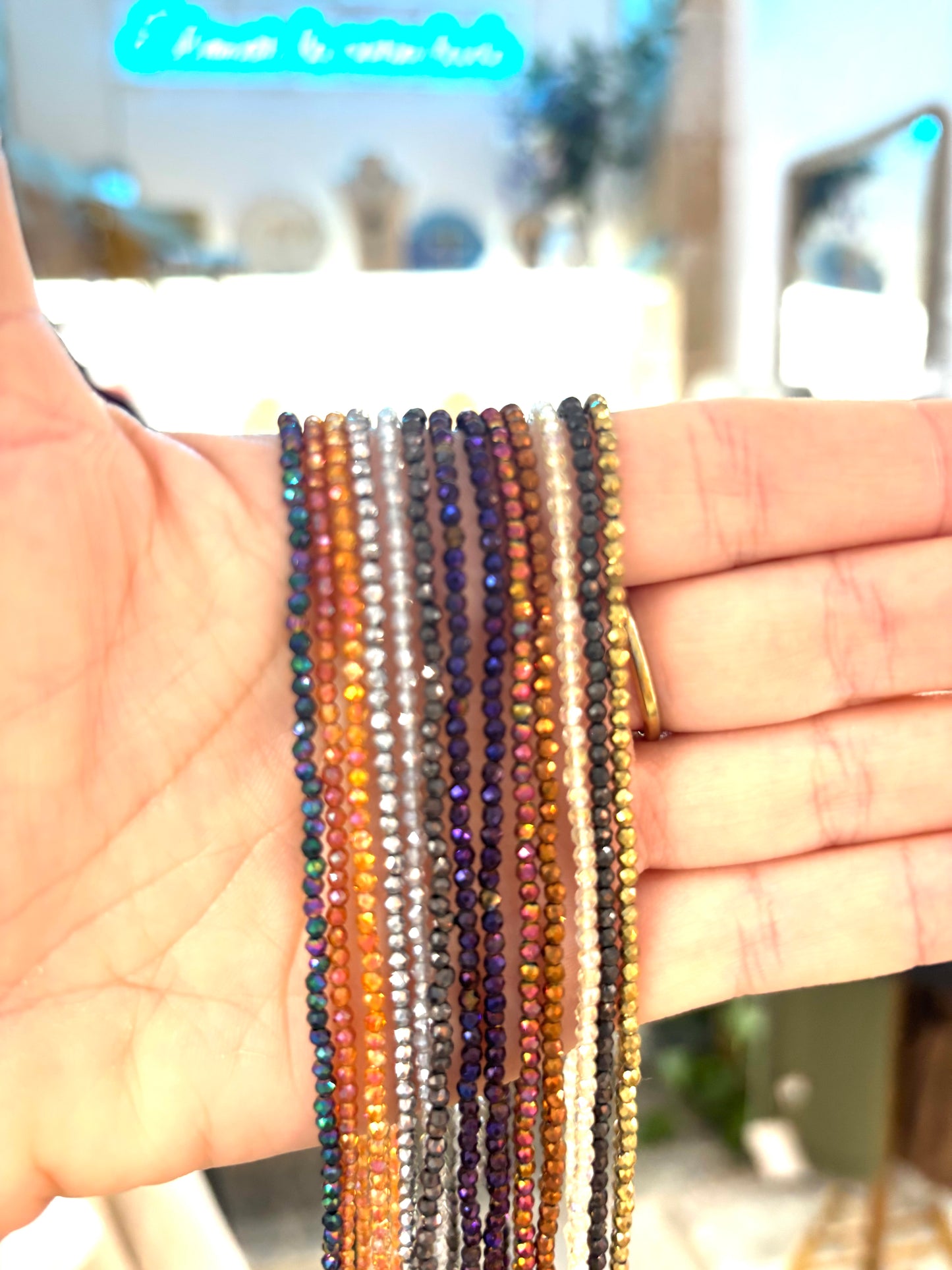 Collar cristal Plateado