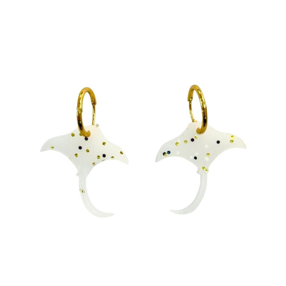 Pendientes manta rayas meta