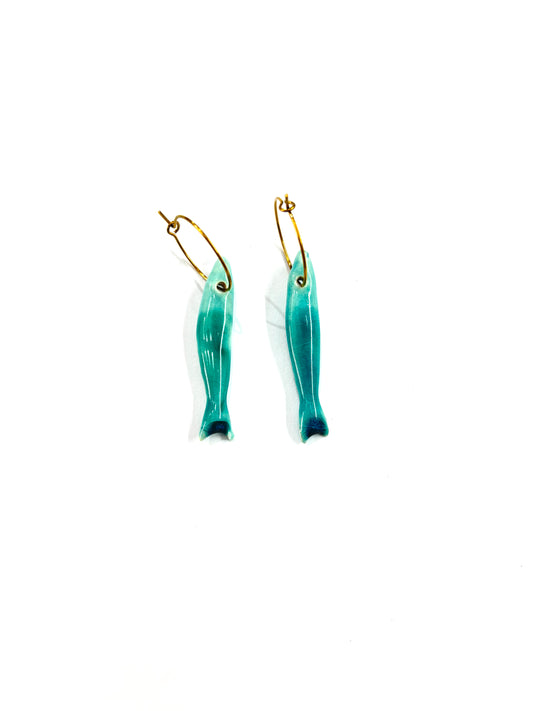 Pendientes peces de sardinas