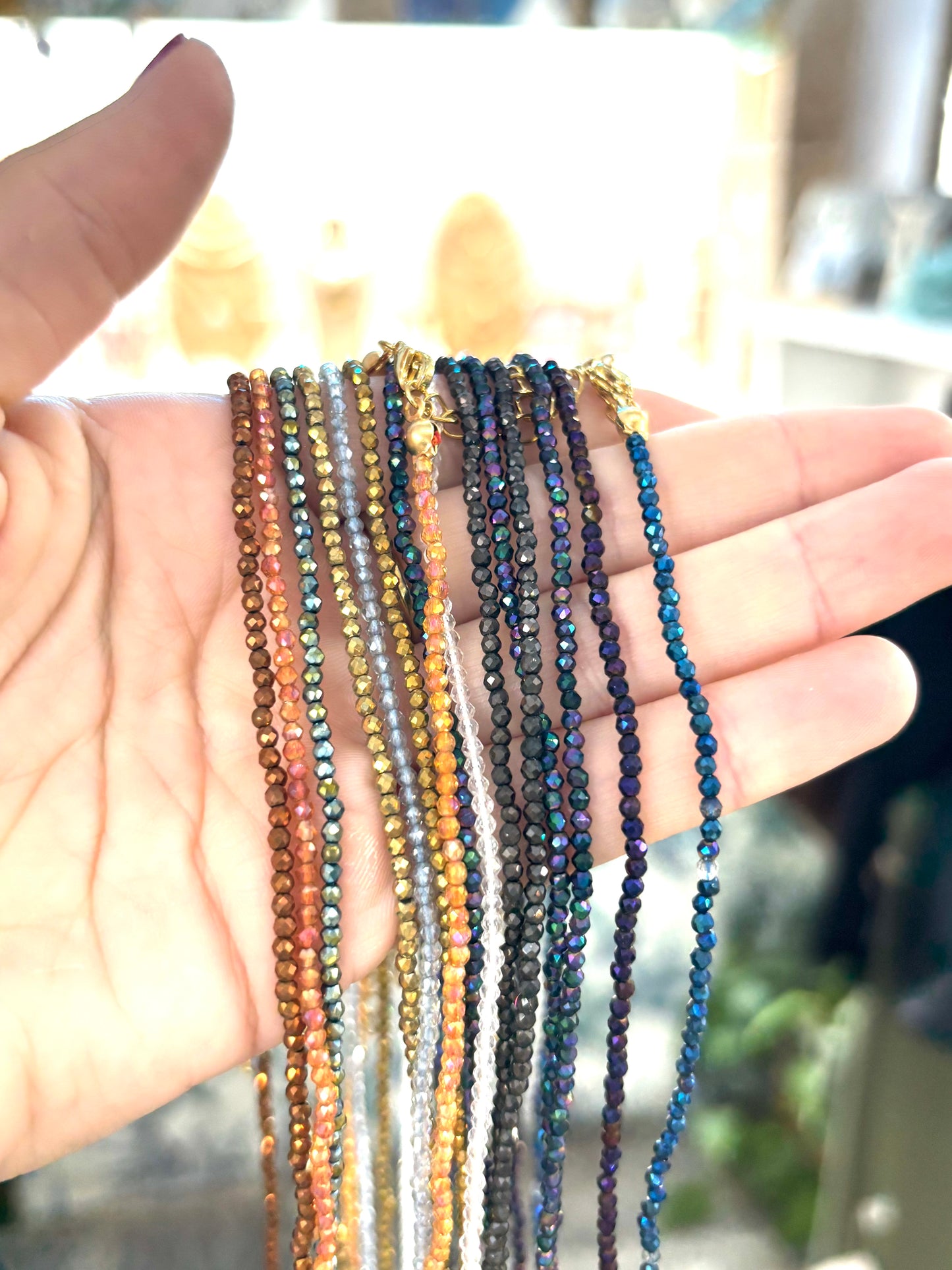 Collar Cristal  Dorado