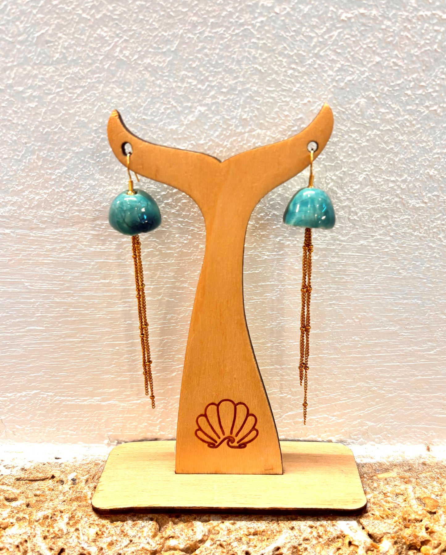 Pendientes medusas cerámica