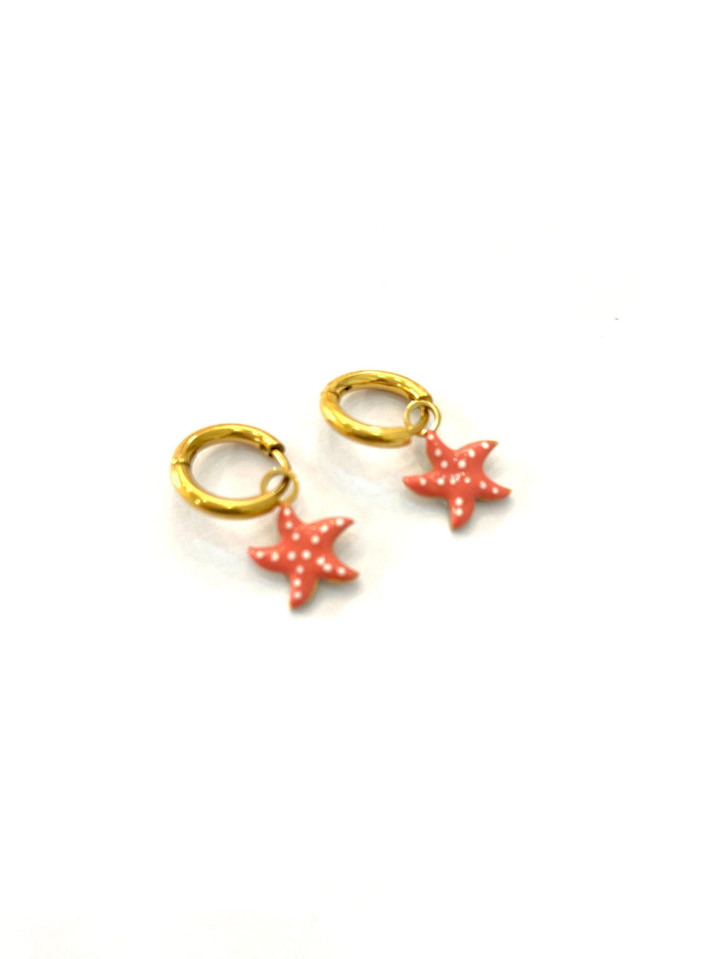 Pendientes Estrellas de Mar color coral