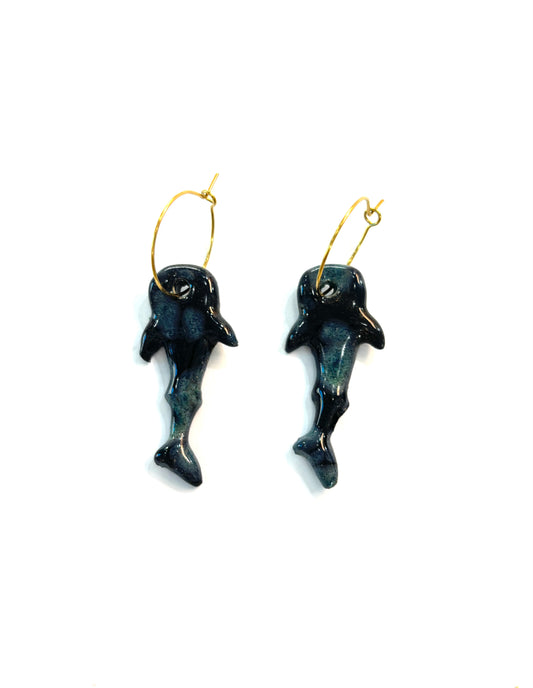 Pendientes tiburón ballena